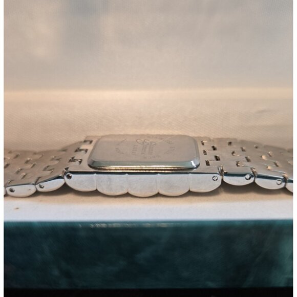 Suzanne Somers Vintage Silver Watch W/ Pave Crystals & Mother of Pearl Face - Picture 8 of 11